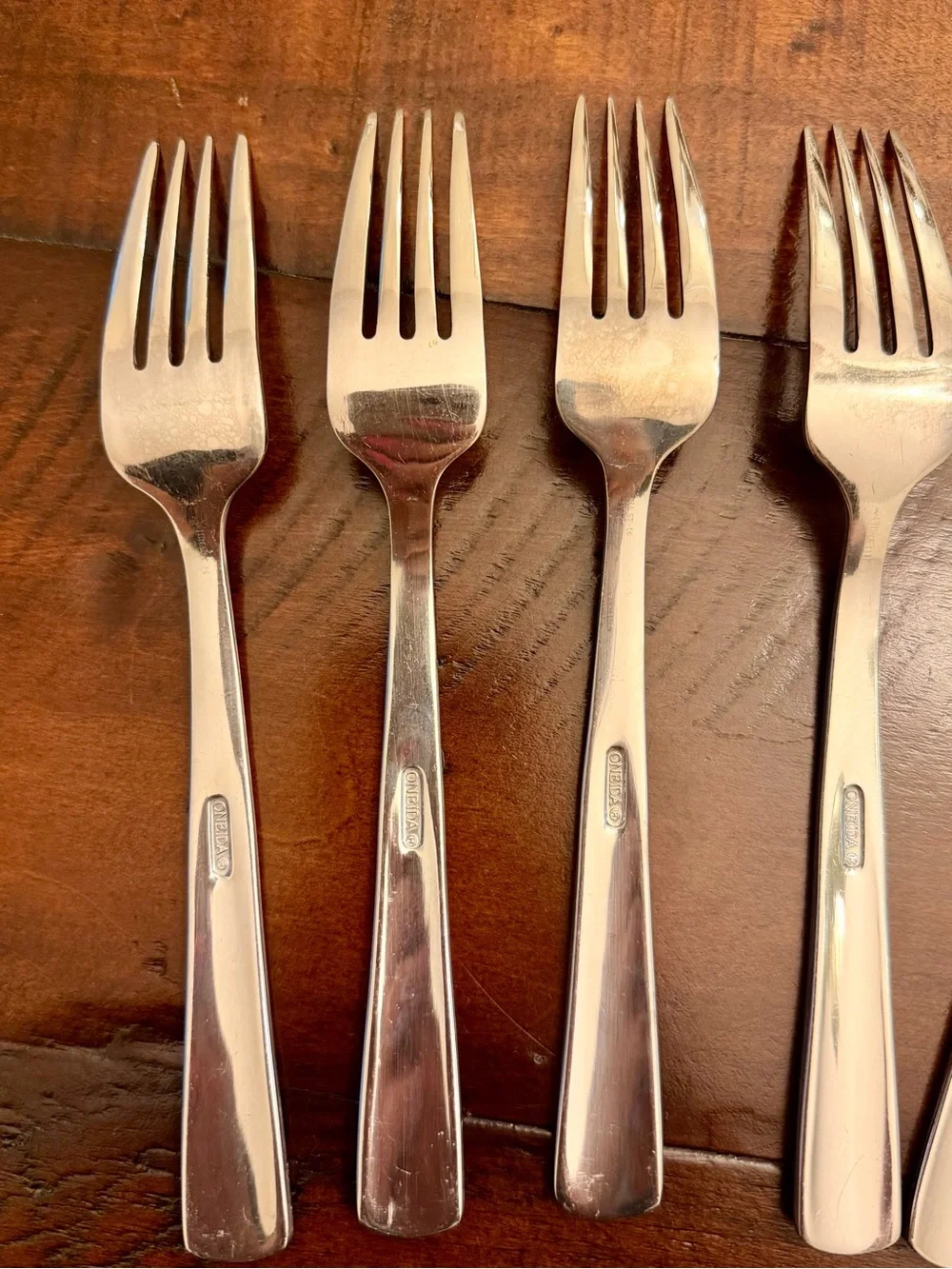 7 Oneida Aptitude Everyday Flatware Forks 18/0 Stainless Steel Silverware